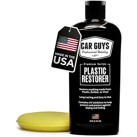 CAR GUYS Plastic Restorer, 8 Oz Kit with Foam Applicator
