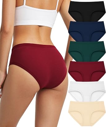 6-Pack Cuweni Women's Cotton Blend Low Rise Hipster Briefs $7.99 + Free Shipping w/ Prime or on $35+