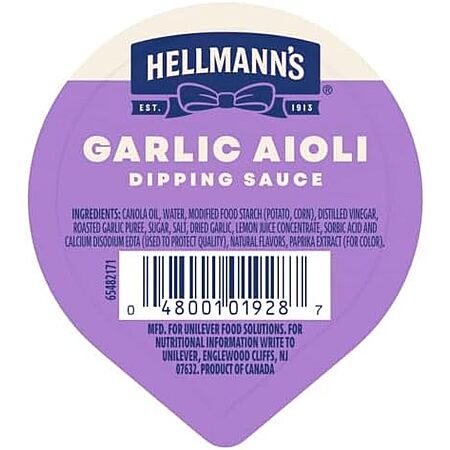 108-Count 1-Ounce Hellmann's Garlic Aioli Mayonnaise Dip Cup $18.44 + Free Shipping w/ Prime or on $35+