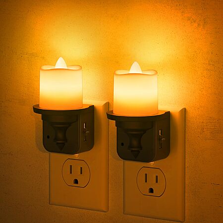 JandCase Flameless Candle LED Night Lights with Dusk-to-Dawn Sensor Review