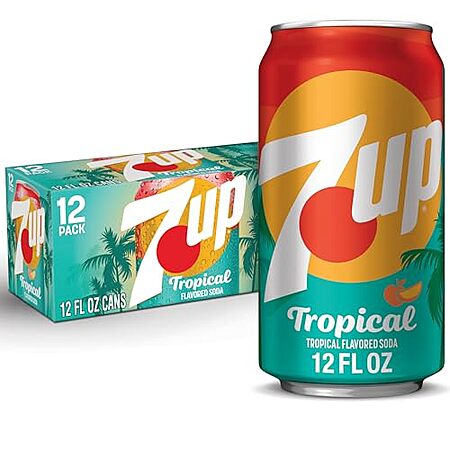 3 × 12-Pack 12-Oz 7UP Tropical Soda ($3.83 each)