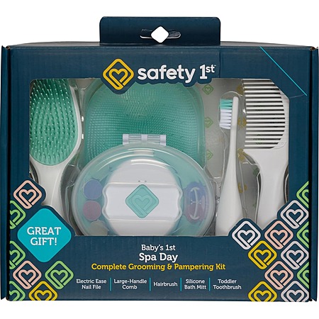 Safety 1st Baby's 1st Spa Day Grooming Kit w/ Electric Nail File, Bath Mitt, Toothbrush, Hairbrush & Comb $11.51 + Free Shipping