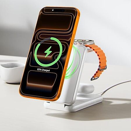 iVANKY 3 in 1 Foldable 15W Magnetic Wireless MagSafe Charging Station