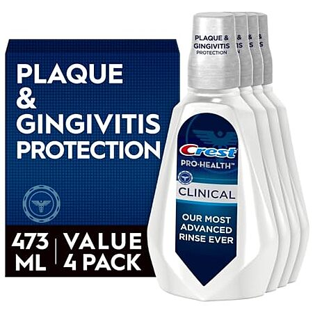 4-Count 16-Oz Crest Pro-Health Clinical Mouthwash (Deep Clean Mint)