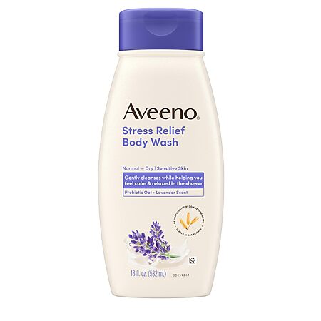 18-Ounce Aveeno Stress Relief Relaxing Oat Body Wash (Lavender Scent) $4.19 w/ S&S + Free Shipping w/ Prime or on $35+