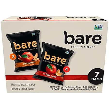bare Baked Crunchy Apple Chips 7-Pack Variety Deal on Amazon