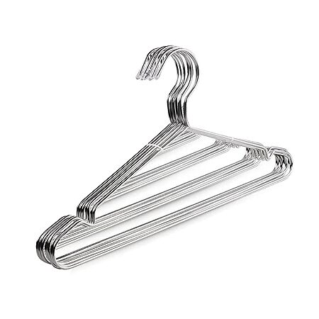 5 Pack Clothes Hanger, Stainless Steel Construction, One Handed Operation $0.95