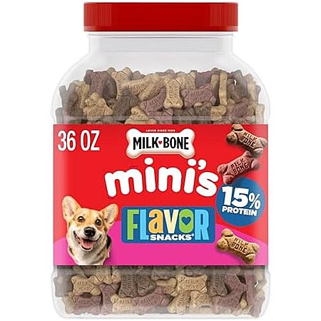 4 × 36-Oz Milk-Bone Mini's Flavor Snacks Dog Treats ($6.32 each)