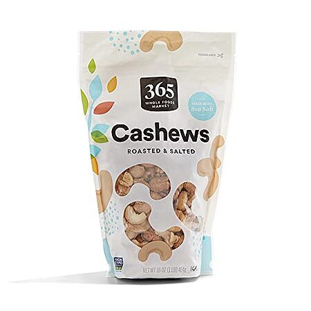 16-Oz 365 by Whole Foods Market Roasted & Salted Cashews