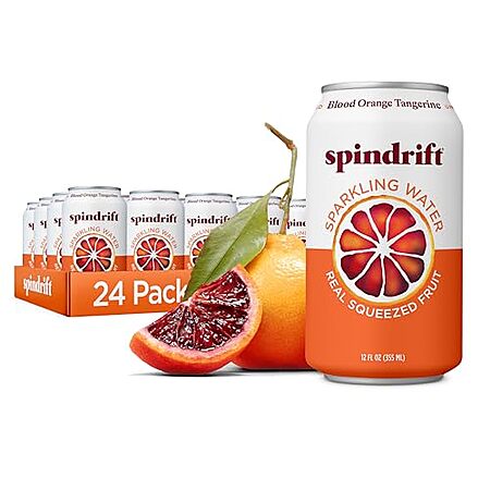 24-pk 12-oz Spindrift Sparkling Water (Blood Orange Tangerine)