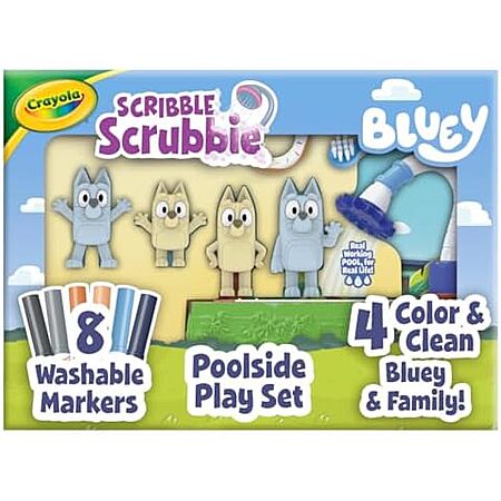 Crayola Scribble Scrubbies Bluey Poolside Playset Review & Deal