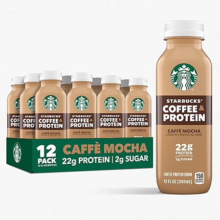 Prime: 12-Pack 12-Oz Starbucks Coffee & Protein Mocha High Protein Iced Coffee $22.28 w/ S&S + Free Shipping