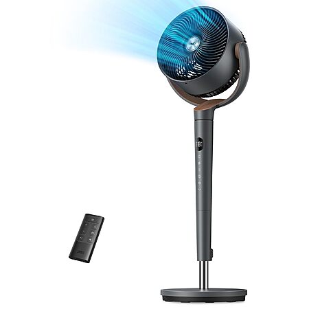 DREO 120° Oscillating Standing Fans for Room, 9 Speeds, 4 modes, 20dB, 120° Manual Vertical, 37-42