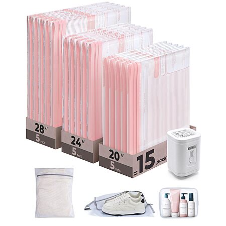 BAGSMART 18-Pack Vacuum Storage Bags with Rechargeable Pump Review