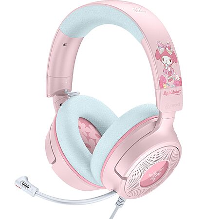 Razer Kraken V4 X Wired Gaming Headset w/ 40mm Triforce Drivers, HyperClear Cardioid Mic & Chroma RGB (My Melody Edition) $51.15 + Free Shipping