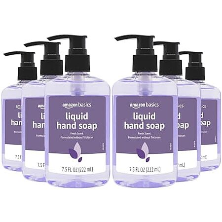 6-Pack 7.5-Oz Amazon Basics Original Fresh Liquid Hand Soap $4.46 w/ S&S + Free Shipping w/ Prime or on orders over $35