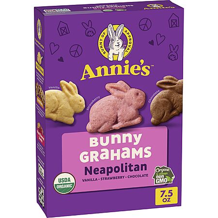7.5-Ounce Annie's Organic Neapolitan Bunny Grahams Snacks $2.31 w/ S&S + Free Shipping w/ Prime or on $35+