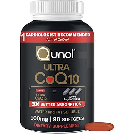 90-Ct 100mg Qunol Ultra CoQ10 Antioxidant Supplement Softgels