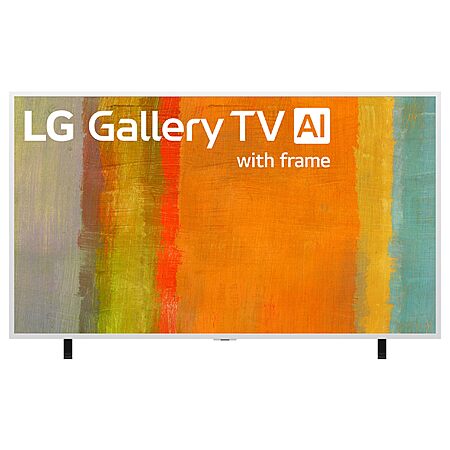 LG 55-Inch QNED Gallery TV LX7B Mini LED with Snow White Frame