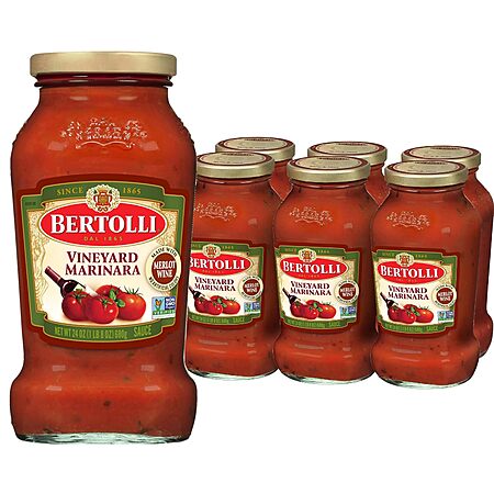 Bertolli Burgundy Wine Marinara 6-Pack Deal on Amazon
