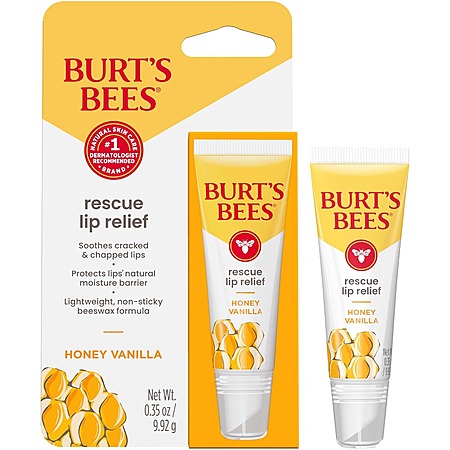 0.35-Oz Burt's Bees Rescue Lip Relief Lip Balm (Honey Vanilla) $3.59 + Free Shipping w/ Prime or on orders over $35