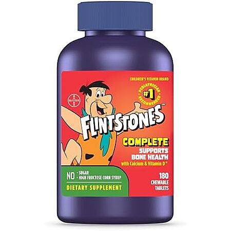 Select Accounts: 180-Count Flintstones Complete Chewable Kids Multivitamin w/ Iron, Calcium & Vitamin D $10.19 w/ S&S + Free Shipping