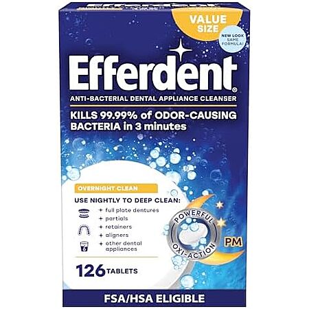 126-Ct Efferdent Denture & Retainer Cleaning Tablets