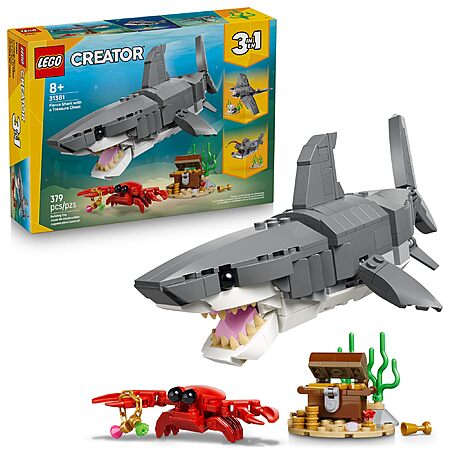 379-Piece LEGO Creator Fierce Shark w/ a Treasure Chest Building Toy (31381) $30.19 + Free Shipping w/ Prime or on orders over $35