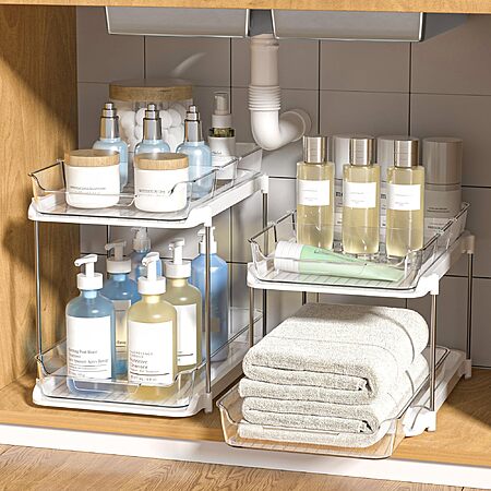 Delamu 2-Tier Under Sink Organizer 2-Pack Review & Deal