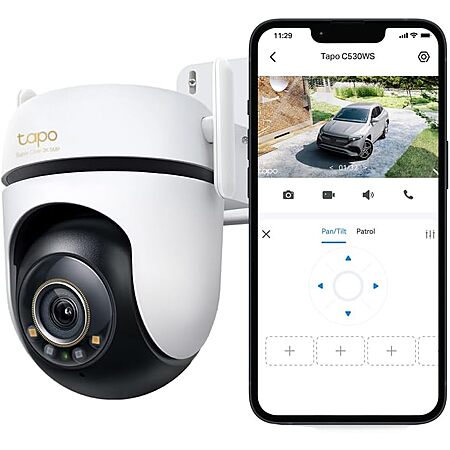 Tapo 3K 5MP Outdoor Pan/Tilt Security Wi-Fi Camera w/ 360° View, Starlight Color Night Vision & Motion Tracking $55.99 + Free Shipping