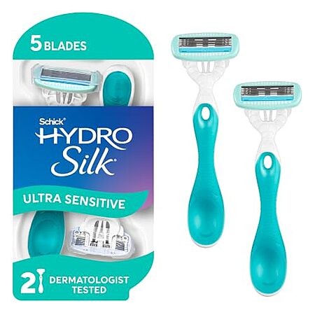 2-ct 5-Blade Schick Hydro Silk Sensitive Women's Disposable Razors