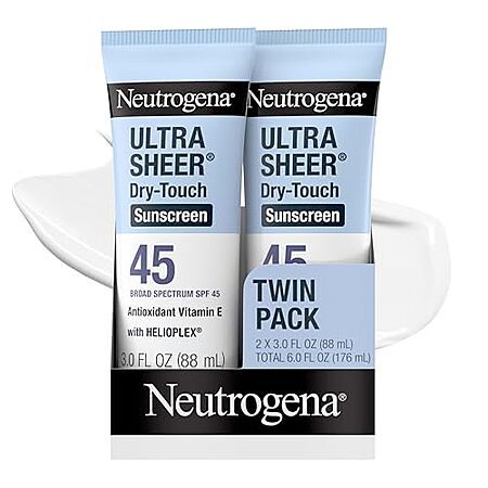 2-Pack 3-Oz Neutrogena SPF 45 Ultra Sheer Dry-Touch Sunscreen Lotion