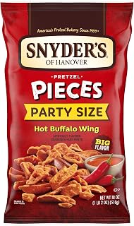 $3.47 or less S&S 18oz Bag of SNYDERS PRETZEL PIECES in Honey Mustard, Hot Buffalo Wing or Cheddar