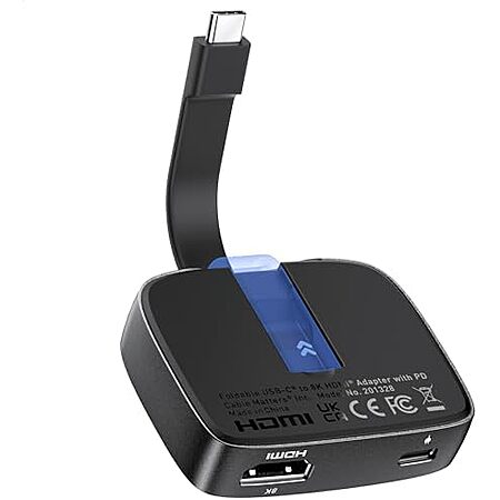 Cable Matters USB-C to 8K HDMI Adapter w/ 100W PD Passthrough Charging Support