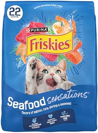 22-lb Purina Friskies Dry Cat Food Seafood Sensations w/ Salmon, Tuna, & Shrimp