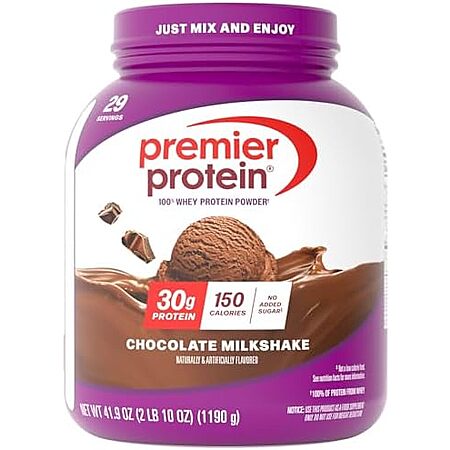 41.9-Oz Premier Protein Whey Protein Powder (Chocolate Milkshake)