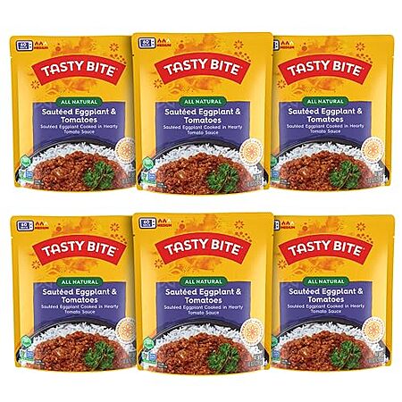 Tasty Bite Sautéed Eggplant & Tomatoes 6-Pack Deal