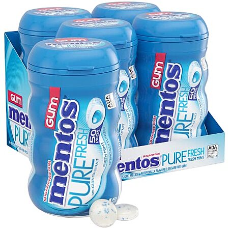 4-Pack 50-Count Mentos Sugar-Free Chewing Gum w/ Xylitol