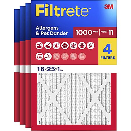 Filtrete MERV 11 MPR 1000 16x25x1 Filters 4-Pack Review