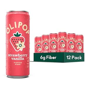OLIPOP Strawberry Vanilla Prebiotic Soda 12-Pack Deal