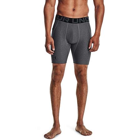 $17.98: Under Armour Men's Armour HeatGear Compression Shorts, Carbon Heather (090)/Black, Large Tall