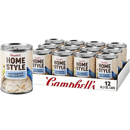 Campbell's Homestyle New England Clam Chowder 12-Pack Deal