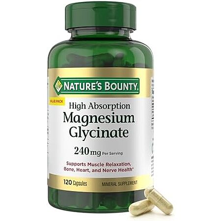 120-Count Nature's Bounty High Absorption Magnesium Glycinate 240 mg