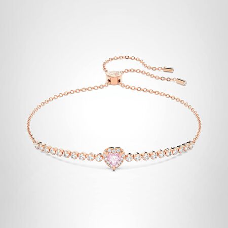 Swarovski One bracelet, Heart, Pink, Rose gold-tone finish $52.99