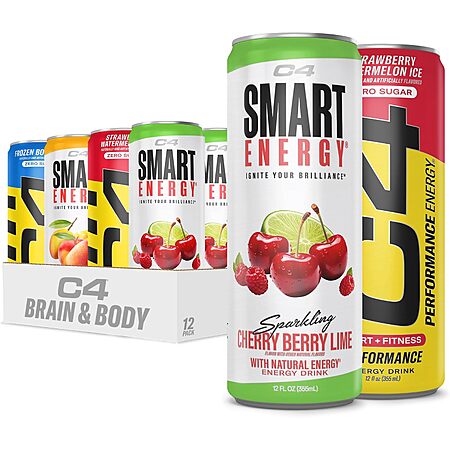12-Pack C4 Energy & Smart Energy Drinks Sugar Free Variety Pack $8.61 w/ S&S + Free Shipping w/ Prime or on $35+