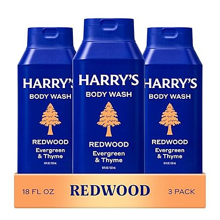 3-Pack 18-Oz Harry's Men's Body Wash (Redwood)