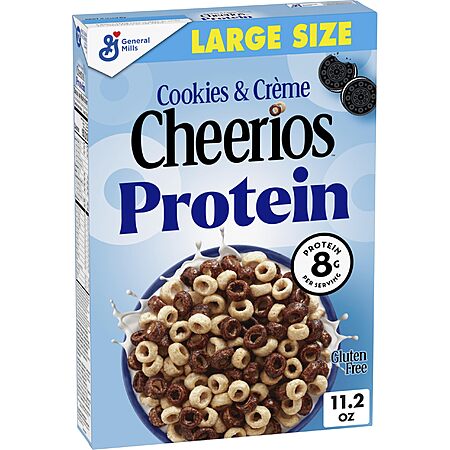 Cheerios Protein Cookies & Crème Cereal 11.2 oz for $2.81 on Amazon