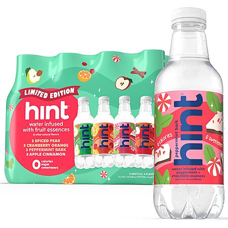 Hint Fruit-Infused Water 12-Pack Winter Variety on Sale at Amazon