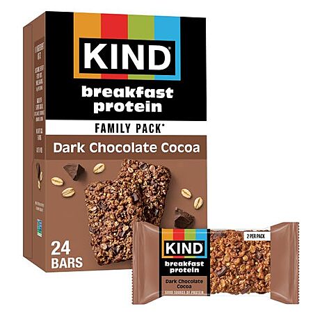 KIND Breakfast Protein Bars (Dark Chocolate Cocoa) 12-Pack Deal