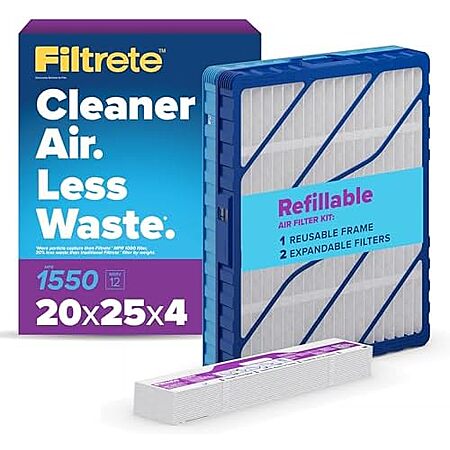 Filtrete 20x25x4 MERV 12 Refillable Filter Kit Review & Deal